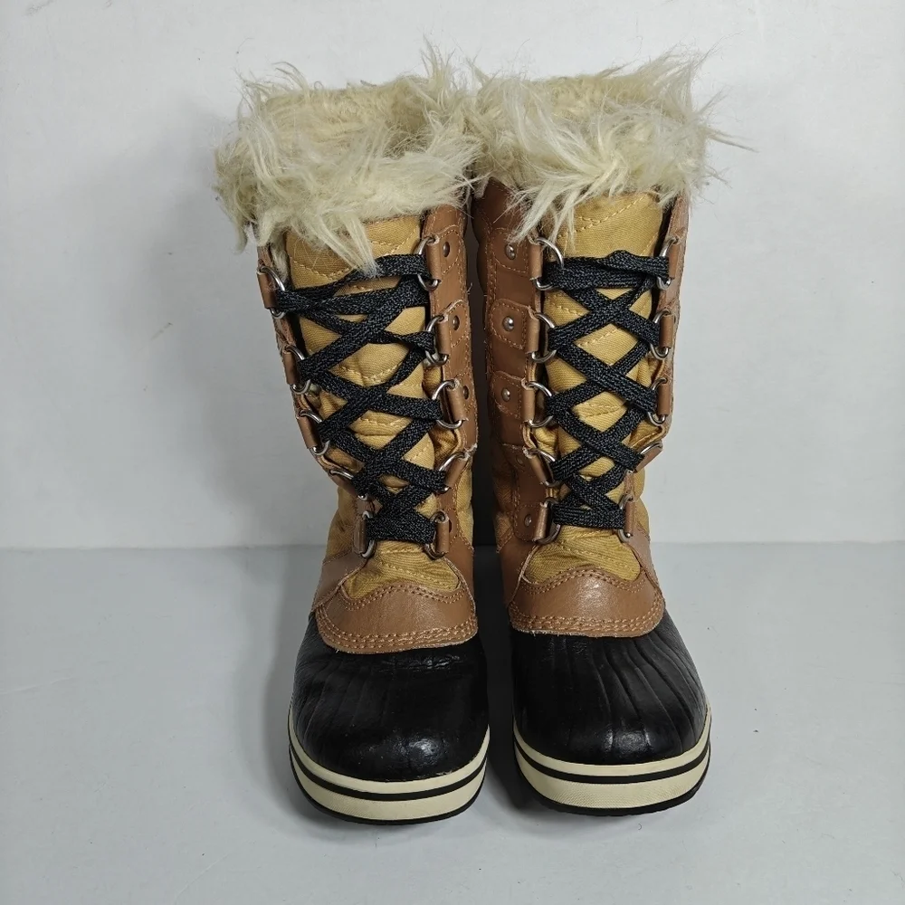 Sorel Kids Tofino II Boot Insulated Brown/Black Leather Waterproof Boots Size 1